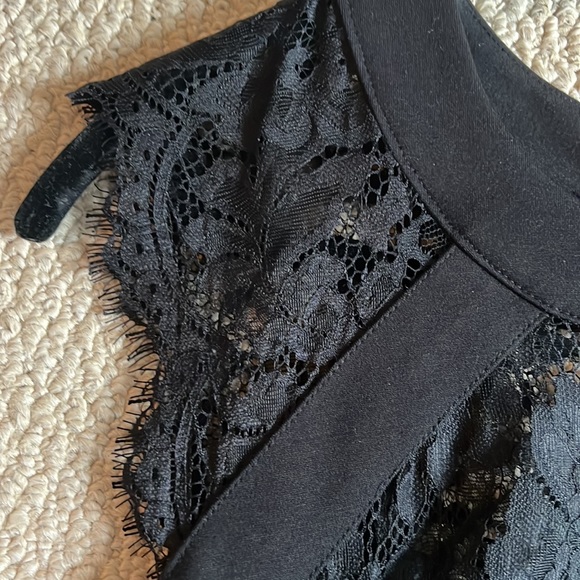 Black RW&Co Cocktail Dress size 12 with Lace Motif - Picture 5 of 8